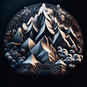 Futuristische gletsjer van Vythryd Arts