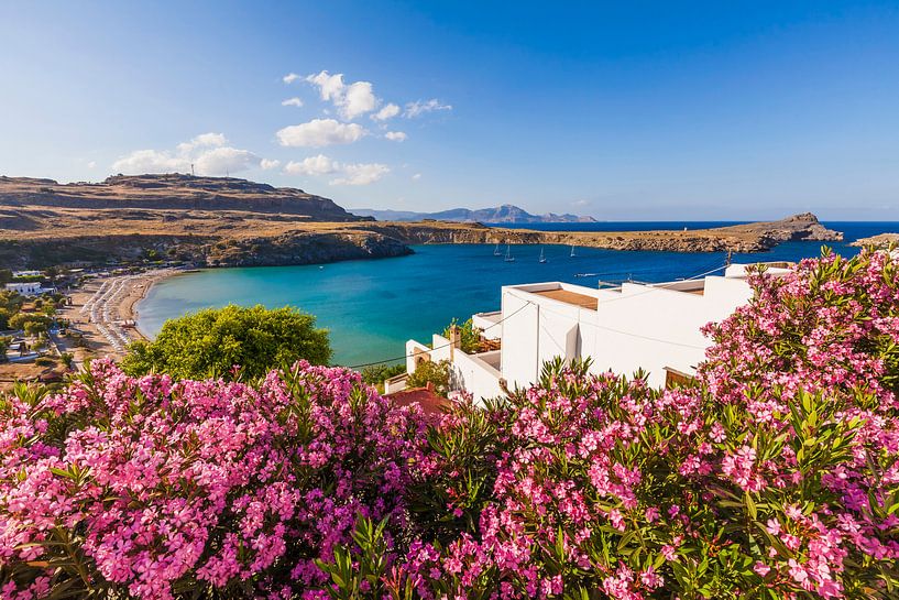 Lindo's op het eiland Rhodos van Werner Dieterich