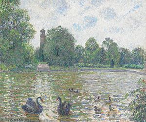 Ornamental Lake bij Kew Gardens, Londen, Camille Pissarro