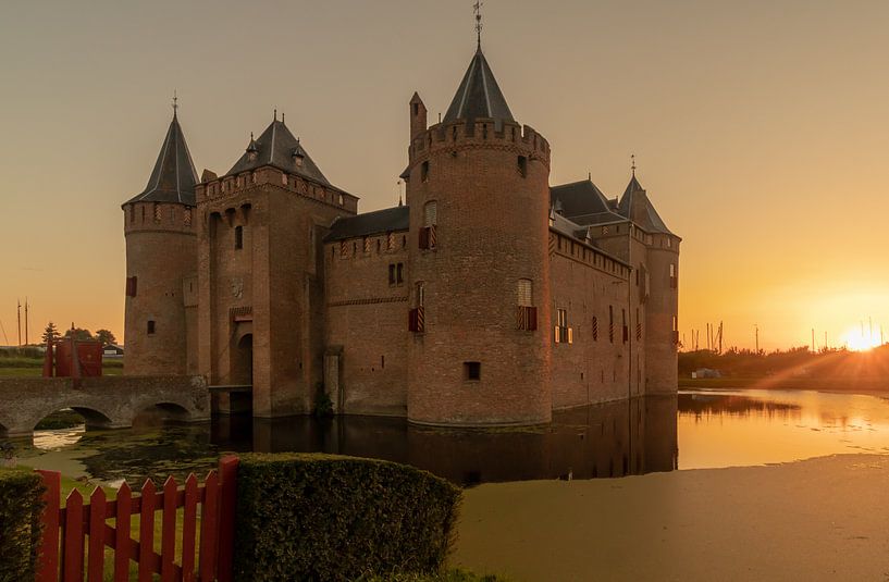 Sunset at Muiderslot by Paul Veen