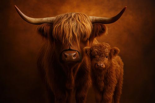 Intiem duo van hooglanders