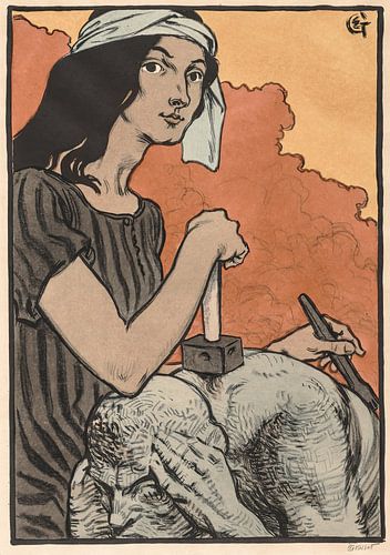 Sculptress (1897) by Eugène Grasset