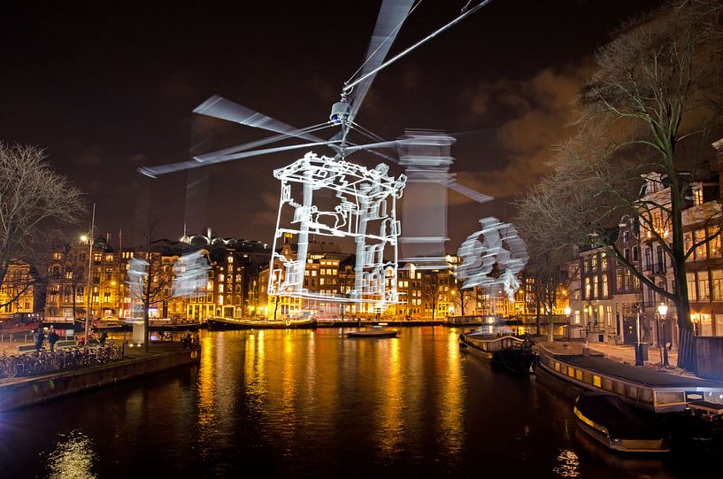 Drawn in light at amsterdam light festival by Remco Swiers
