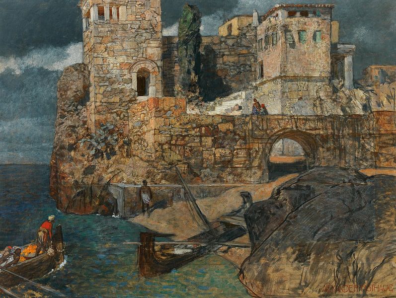 Alexander Rothaug, On the Spanish coast during the Moorish period by Atelier Liesjes