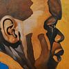 Porträt im Profil eines afrikanischen Mannes von Jan Keteleer
