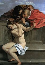 Artemisia Gentileschi – Susanna and the Elders (1610) Baroque Religious Painting Print by Timeless Artworks