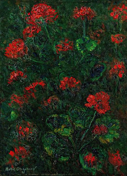 Boris Dmitrievitsj Grigorjev - Geraniums van Peter Balan