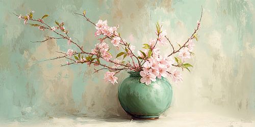 Blossoms in Sage Green no. 1