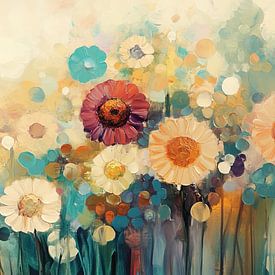 Sea of colourful flowers by Wonderful Art
