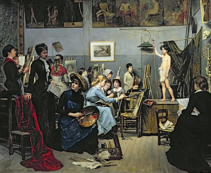Dans le studio, Marie Bashkirtseff par Des maîtres magistraux