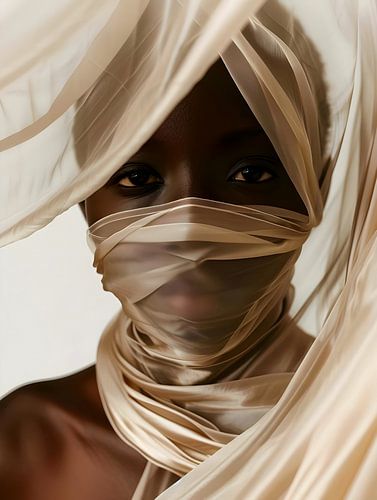 Portrait d'une femme avec un chiffon