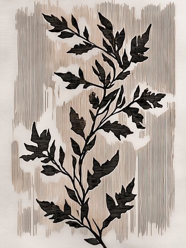 Botanische elegantie in Japandi stijl in neutrale kleuren