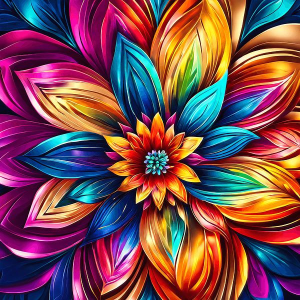 Moderne en abstracte bloem van The Photo Artist