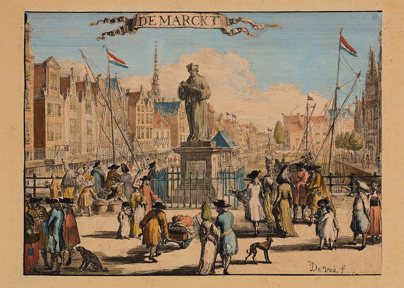 Rotterdam, 1695, de Markt van Atelier Liesjes