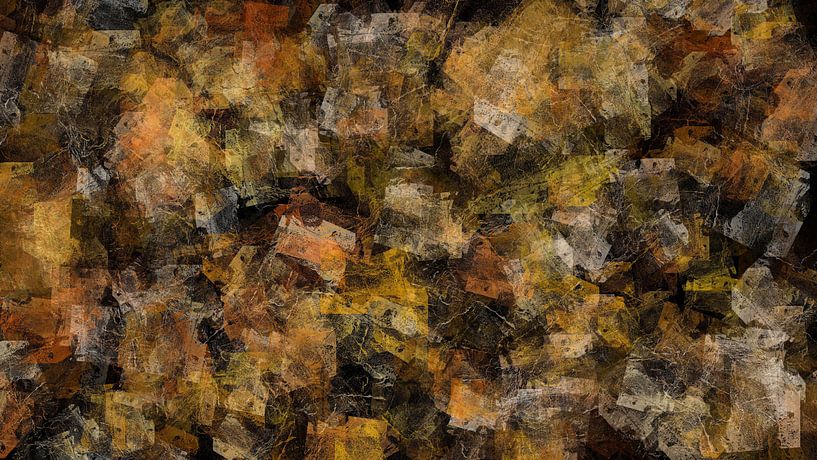 Abstract in bruin terracotta tinten van Maurice Dawson