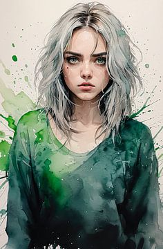 Woman in green... by Ans Bastiaanssen