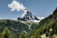 De Matterhorn in Zwitserland, vanuit Zermatt