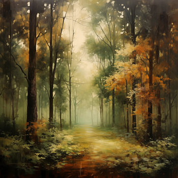 Het bos in lichte kleuren