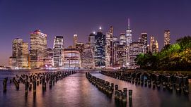 De skyline van Lower Manhattan van Markus Peters