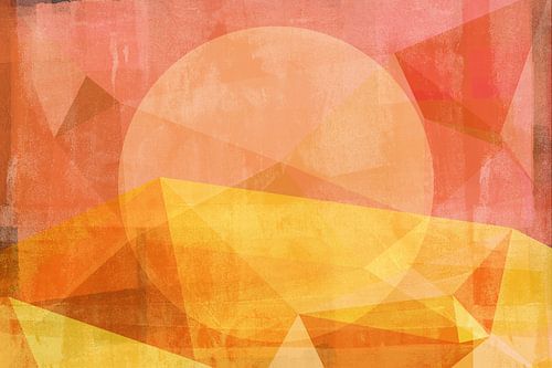 Zon in de gouden bergen.