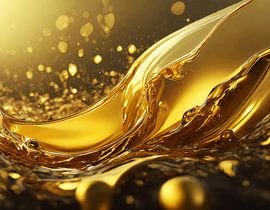 Vloeibaar goud met golven