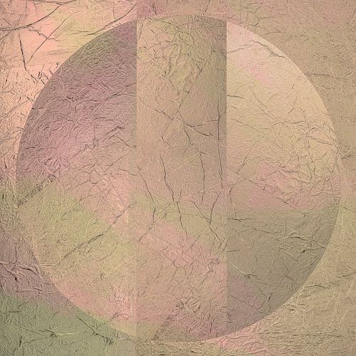 Modern Abstract in minimalisme. Roze en beige.