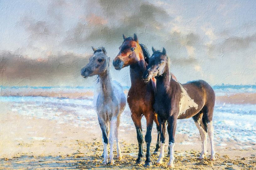 Mini horses art 1 by Marcel Kieffer
