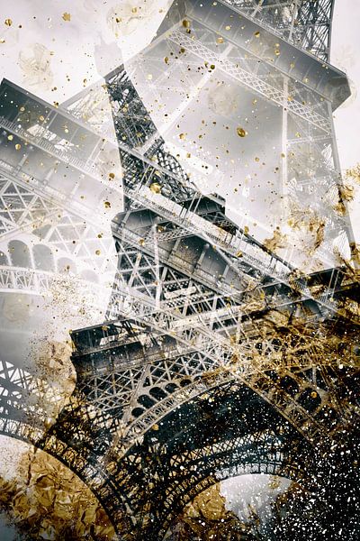 Eiffelturm |  Vintage gold von Melanie Viola