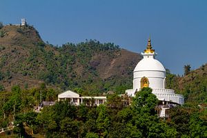 Die Welt Friedens Pagode in Pakhara