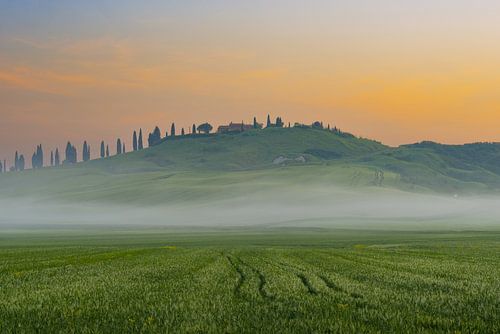 voor zonsopgang in de Crete Senesi