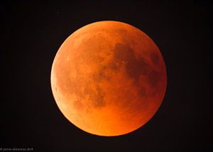 Vollmondfinsternis, der rote Mond von jeroen akkerman