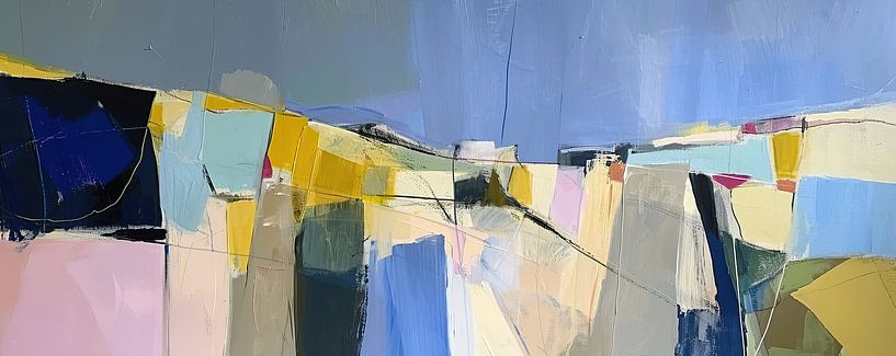Abstract Stadsgezicht | Urban Mirage van Kunst Kriebels