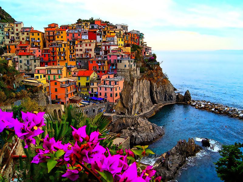 Aquarel Pencil - Cities of Colors - Cinque Terre van JW Does