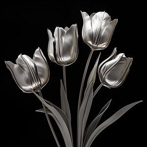 Silberne Tulpen