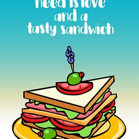 Liebe und Sandwich von Harry Hadders