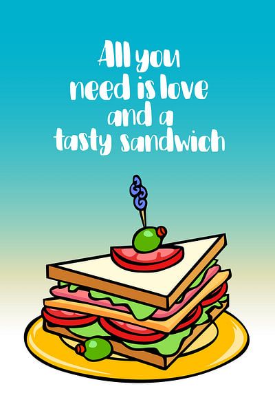 Love and Sandwich by Harry Hadders Design
