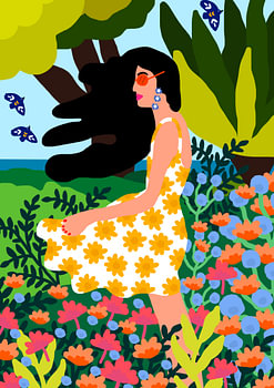 Floral Summer Girl