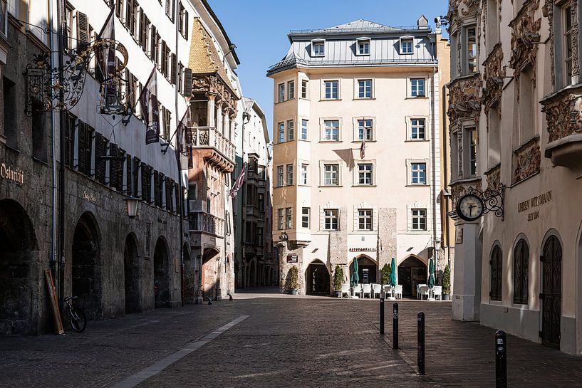 Leere Straßen im Zentrum von Innsbruck von Hidde Hageman