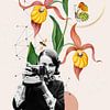 Vintage-Schnappschuss von Postergirls