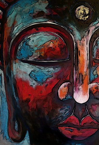 Buddha - Original by Michael Ladenthin - French Painter par Michael Ladenthin