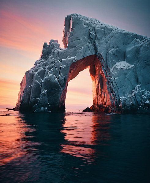 Eisberg bei Sonnenaufgang von fernlichtsicht