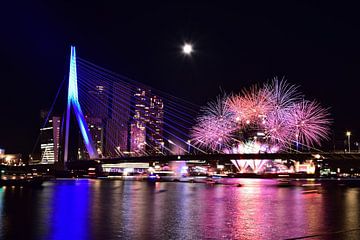 Feuerwerk in Rotterdam von Denise van Gerven