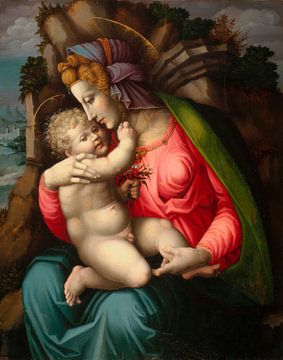 Madonna mit Kind in einer Landschaft, Bachiacca