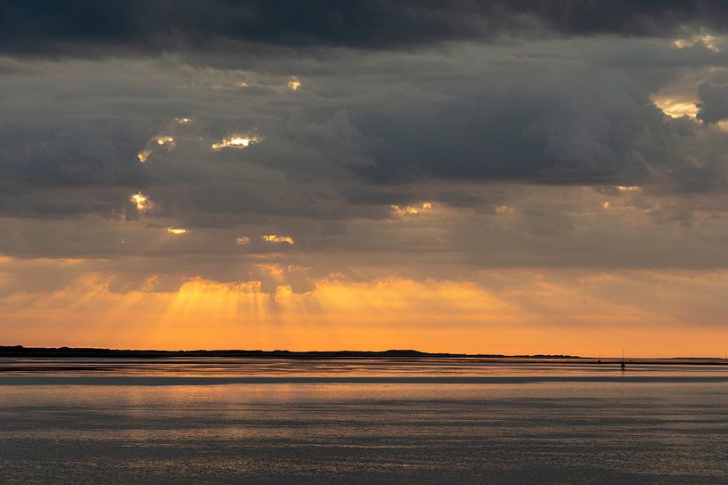 Sonnenaufgang auf dem Wattenmeer von Anja Brouwer Fotografie
