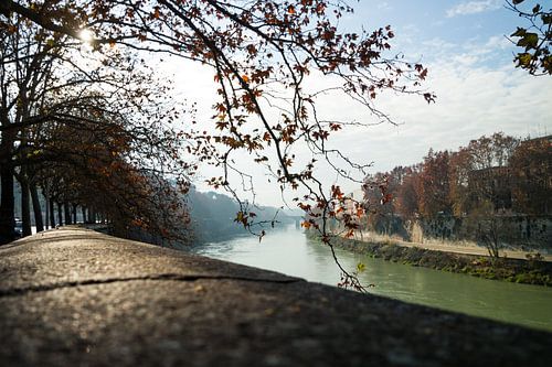 Landschapsfoto van de Tiber (Rome)