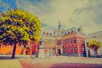 Impressionistische Malerei Gebäude der Akademie Utrecht