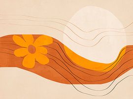 Mid-Century-Sonnenuntergang in voller Blüte