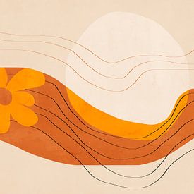 Mid Century Sunset Bloom sur Georgia Chagas