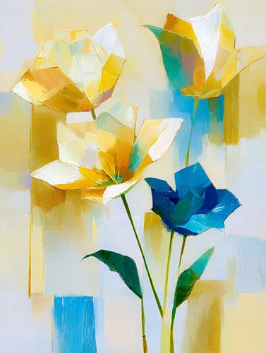 Blumen in Licht und Blau von But First Framing