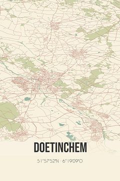 Vintage landkaart van Doetinchem (Gelderland) van Rezona